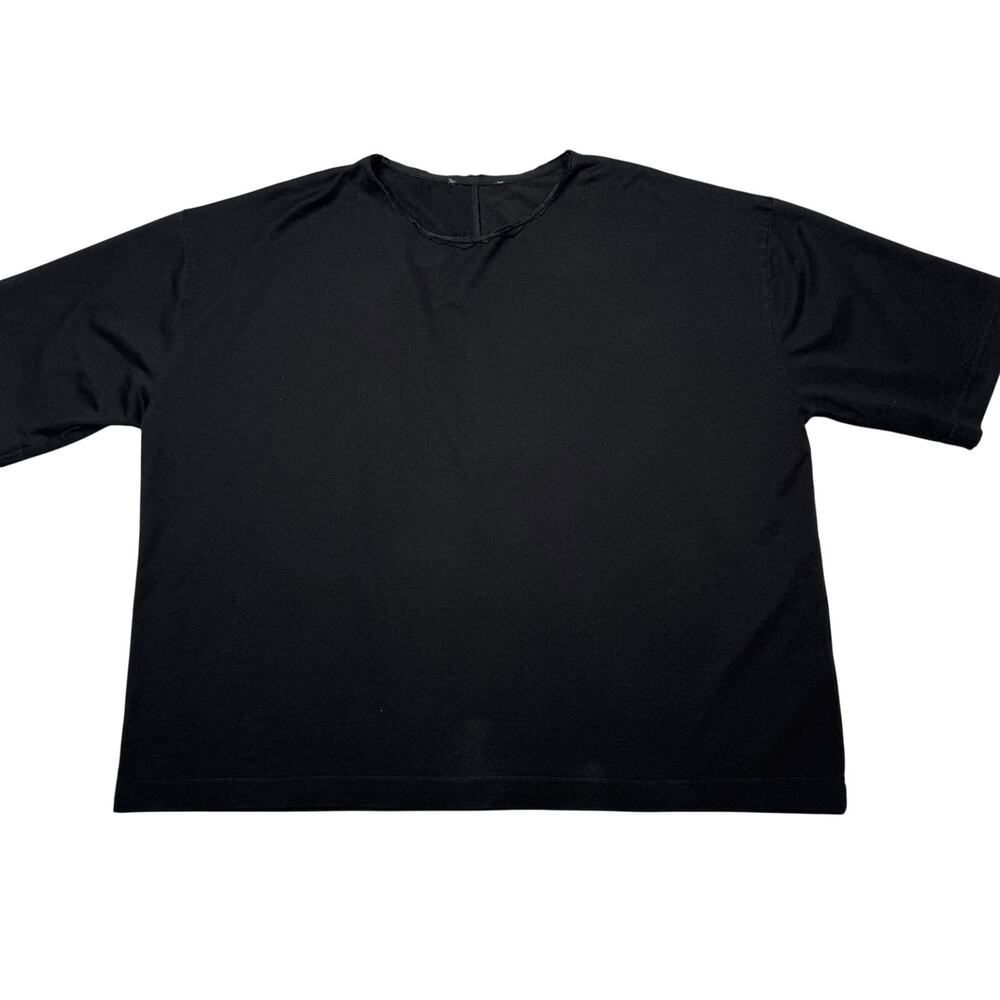 Etudes Studio Black Short Sleeve Cotton T Shirt Men's Large Boxy Essential READ